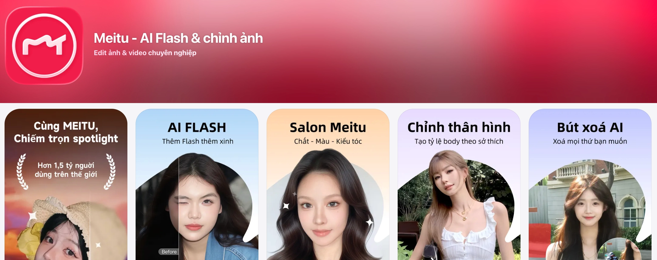 Tài Khoản Meitu VIP giá rẻ - Trọn bộ công cụ trả phí cao cấp